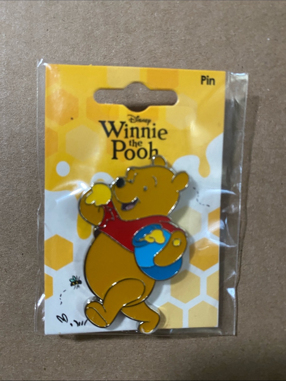 Disney Winnie the Pooh Pin - Yellow, Red & Blue